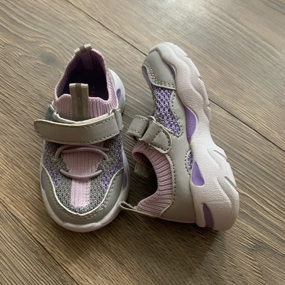 Purple multi color Velcro slip on sneaker, Copper Key Brand size US 5 infant, - Picture 4 of 8